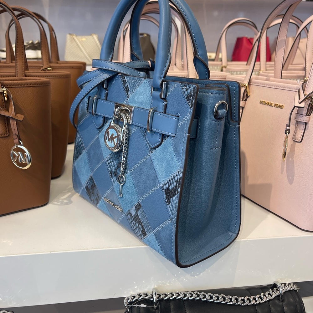 MICHAEL KORS Hamilton Small Patchwork Satchel Crossbody Bag
Cornflower
NWT - Picture 8 of 16